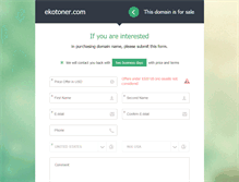 Tablet Screenshot of ekotoner.com